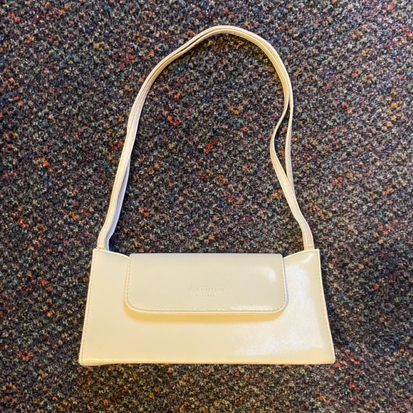 Firenze Handbags - Firenze Cream Triangular Shoulder Bag